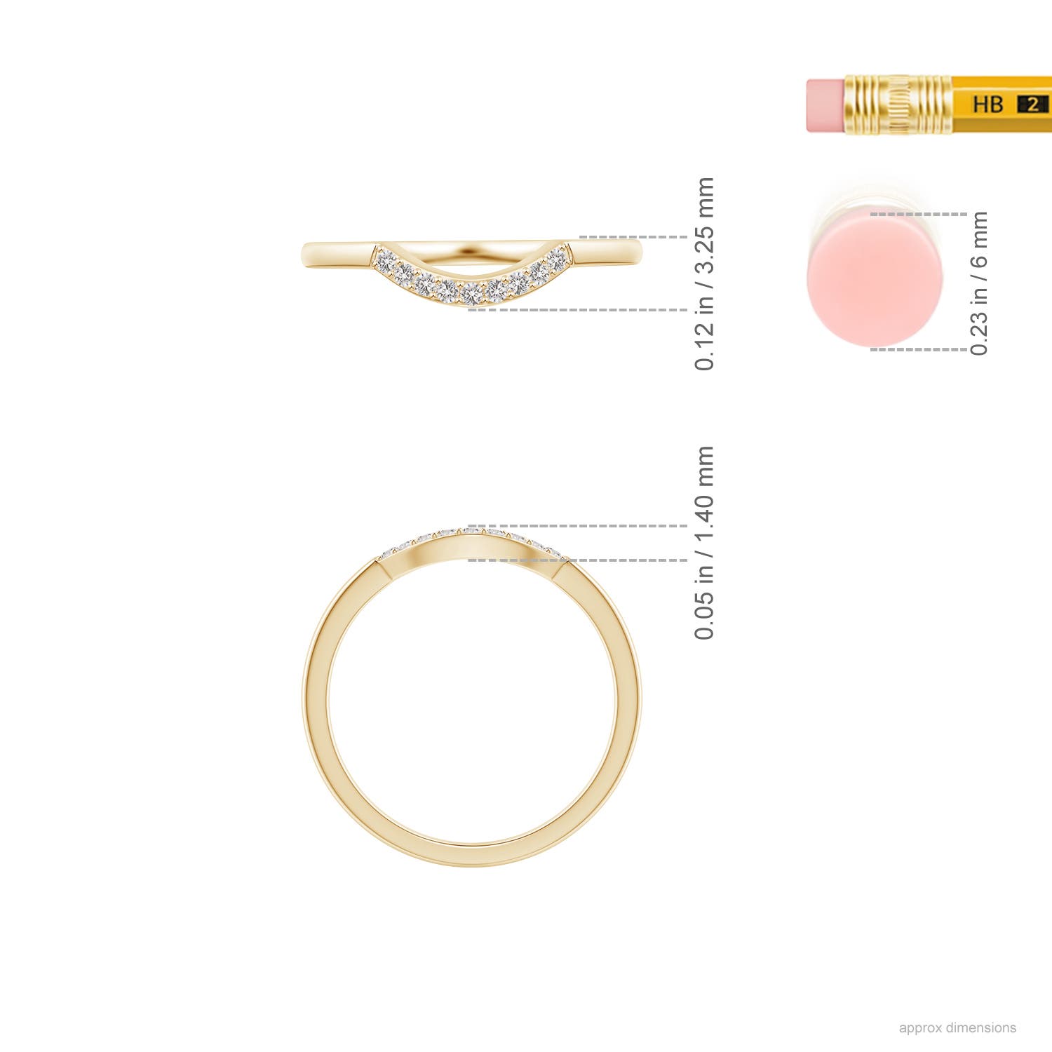 I-J, I1-I2 / 0.07 CT / 14 KT Yellow Gold