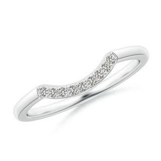 1.2mm KI3 Diamond Curved Comfort Fit Wedding Band in P950 Platinum