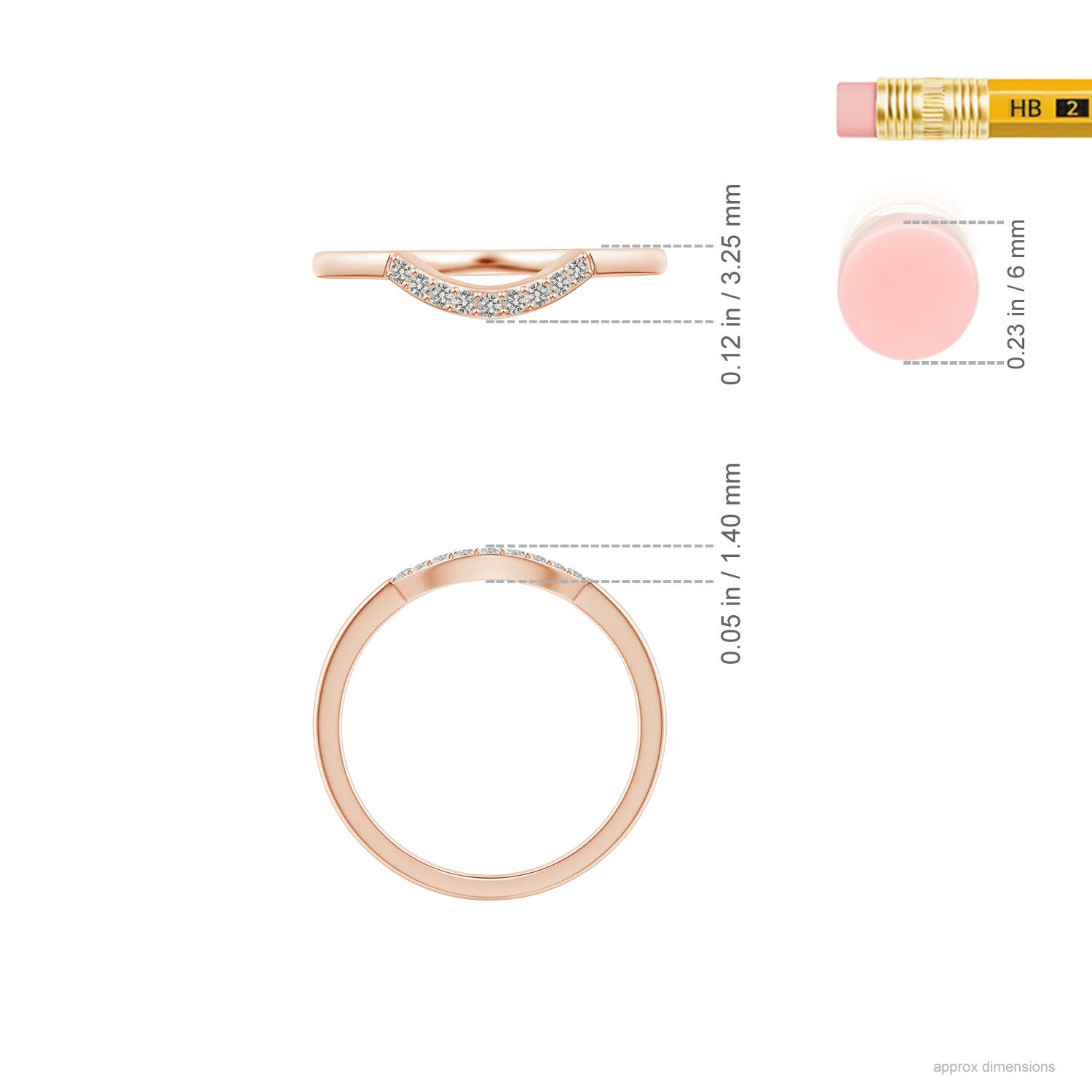 K, I3 / 0.07 CT / 14 KT Rose Gold