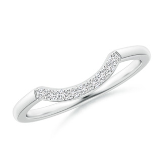 1.3mm HSI2 Diamond Curved Comfort Fit Wedding Band in P950 Platinum