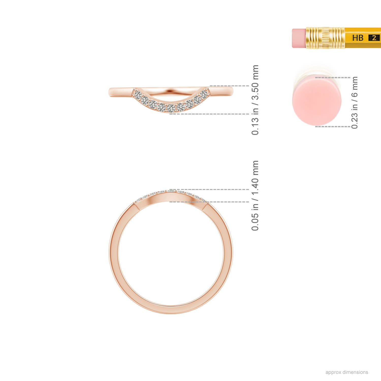 K, I3 / 0.09 CT / 14 KT Rose Gold