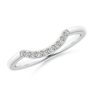 1.3mm KI3 Diamond Curved Comfort Fit Wedding Band in White Gold