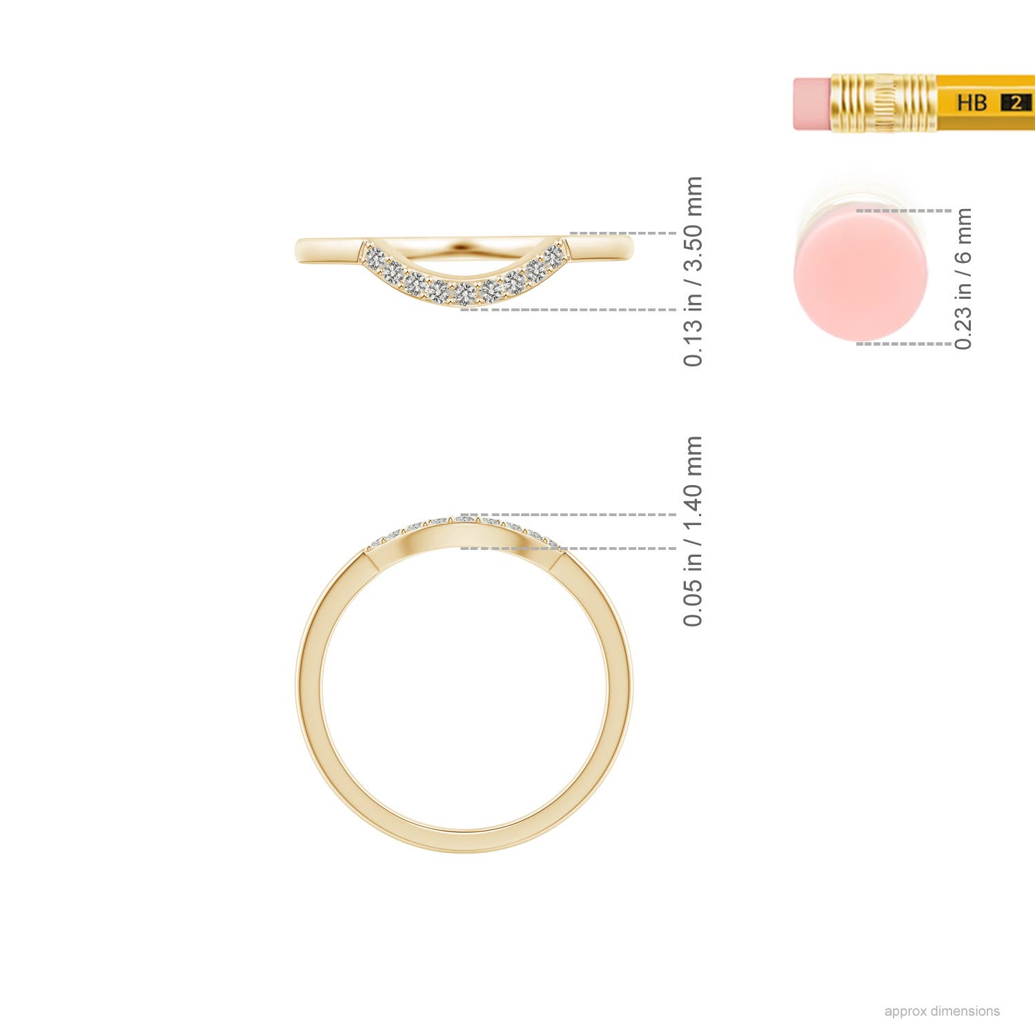 K, I3 / 0.09 CT / 14 KT Yellow Gold