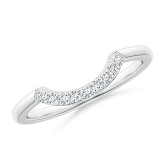 1.4mm GVS2 Diamond Curved Comfort Fit Wedding Band in P950 Platinum