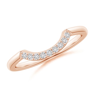 1.4mm HSI2 Diamond Curved Comfort Fit Wedding Band in Rose Gold