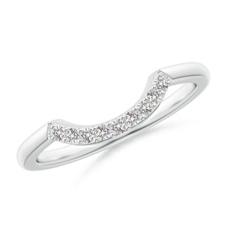 1.4mm IJI1I2 Diamond Curved Comfort Fit Wedding Band in White Gold