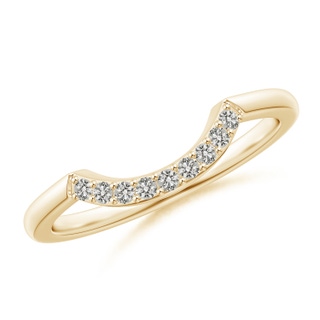 1.4mm KI3 Diamond Curved Comfort Fit Wedding Band in Yellow Gold