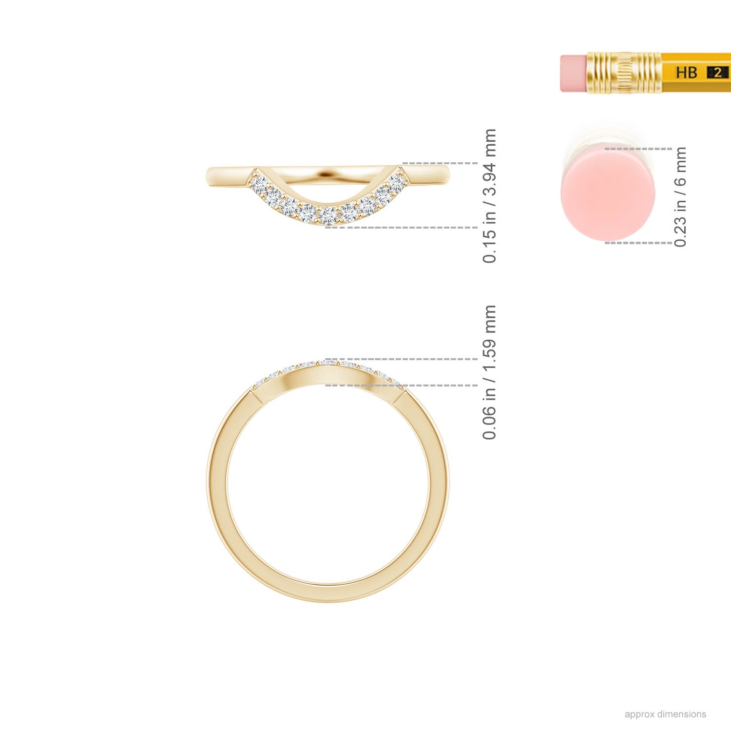 G, VS2 / 0.13 CT / 14 KT Yellow Gold