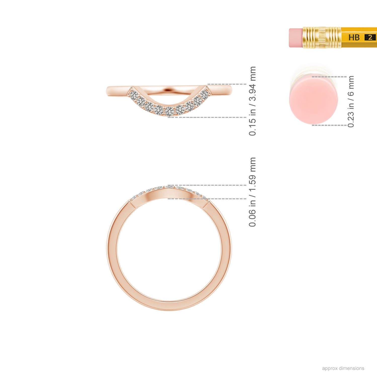 K, I3 / 0.13 CT / 14 KT Rose Gold