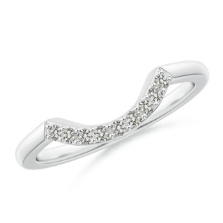 1.5mm KI3 Diamond Curved Comfort Fit Wedding Band in White Gold