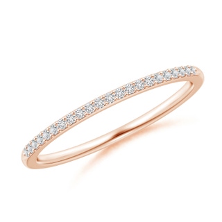 1.1mm HSI2 Prong-Set Classic Diamond Wedding Band in Rose Gold
