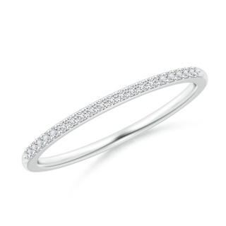 1.1mm HSI2 Prong-Set Classic Diamond Wedding Band in White Gold