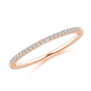 1.1mm IJI1I2 Prong-Set Classic Diamond Wedding Band in Rose Gold
