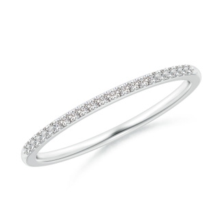 1.1mm IJI1I2 Prong-Set Classic Diamond Wedding Band in White Gold