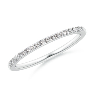 1.2mm IJI1I2 Prong-Set Classic Diamond Wedding Band in White Gold