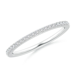 1.3mm HSI2 Prong-Set Classic Diamond Wedding Band in 10K White Gold