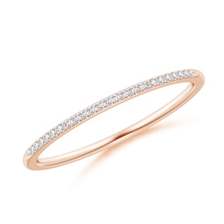 1mm GVS2 Prong-Set Classic Diamond Wedding Band in Rose Gold