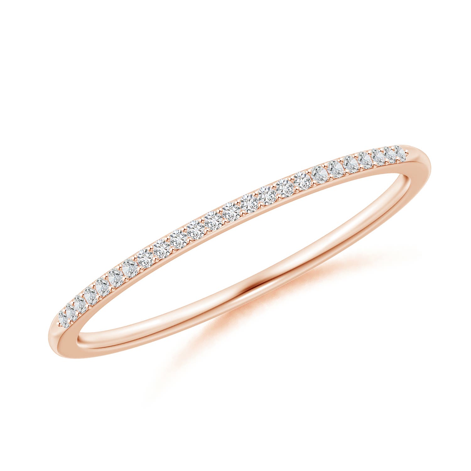 ANGARA Natural 0.12 Ct Prong-Set Diamond Wedding Ring in 14K Solid Gold