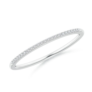 1mm HSI2 Prong-Set Classic Diamond Wedding Band in White Gold