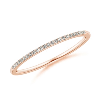 1mm KI3 Prong-Set Classic Diamond Wedding Band in Rose Gold