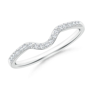 1.2mm GHVS Classic Diamond Curved Comfort Fit Women's Band in White Gold