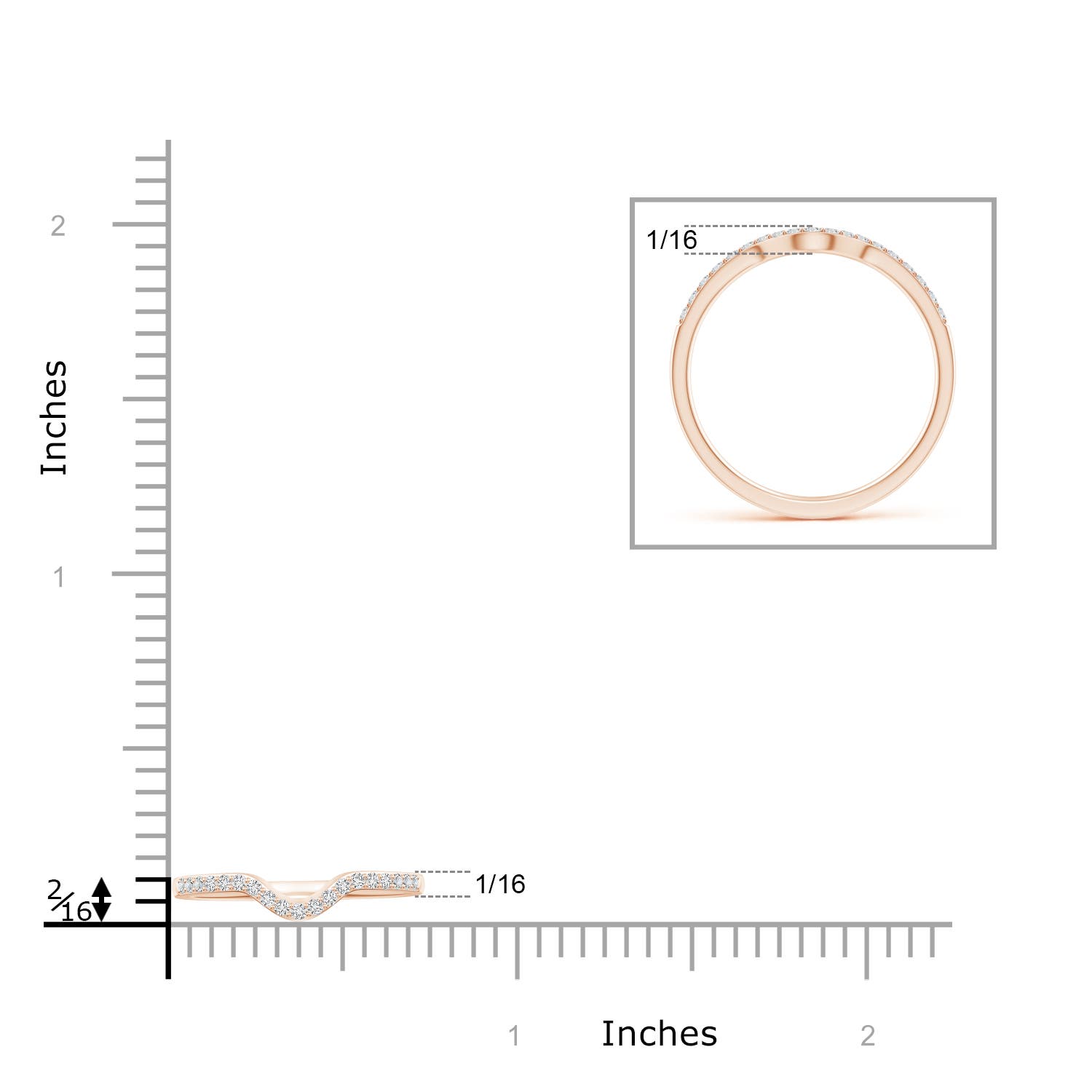 H, SI2 / 0.15 CT / 14 KT Rose Gold