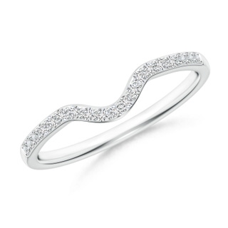 1.2mm HSI2 Classic Diamond Curved Comfort Fit Women's Band in White Gold