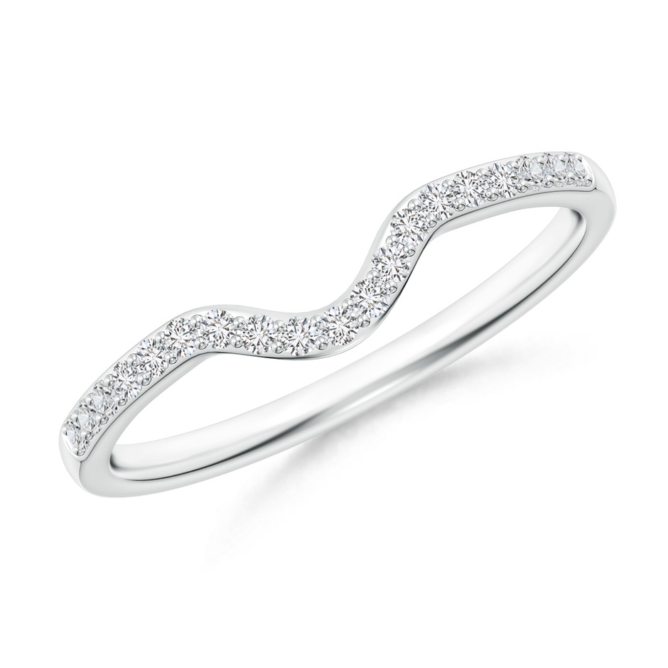 1.2mm HSI2 Classic Diamond Curved Comfort Fit Women's Band in White Gold 