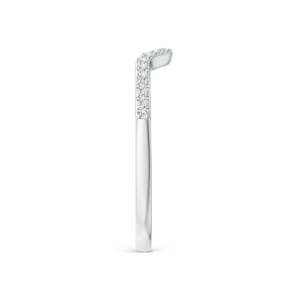 1.2mm HSI2 Classic Diamond Curved Comfort Fit Women's Band in White Gold side-2