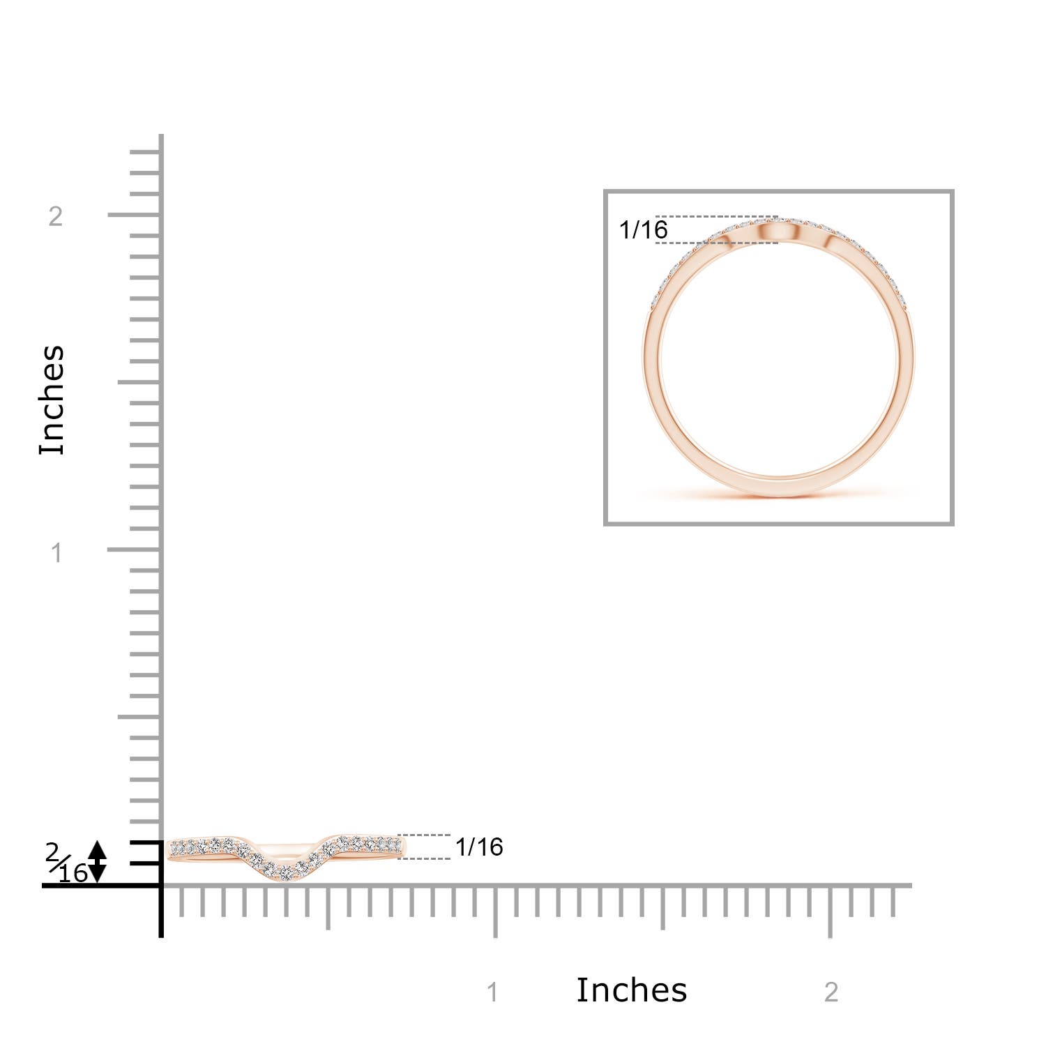 I I1 / 0.15 CT / 14 KT Rose Gold