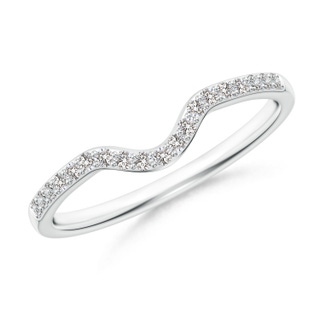 1.2mm II1 Classic Diamond Curved Comfort Fit Women's Band in White Gold