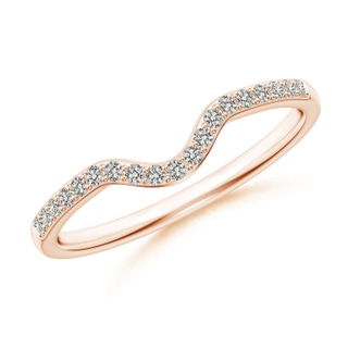 1.2mm JI2 Classic Diamond Curved Comfort Fit Women's Band in Rose Gold