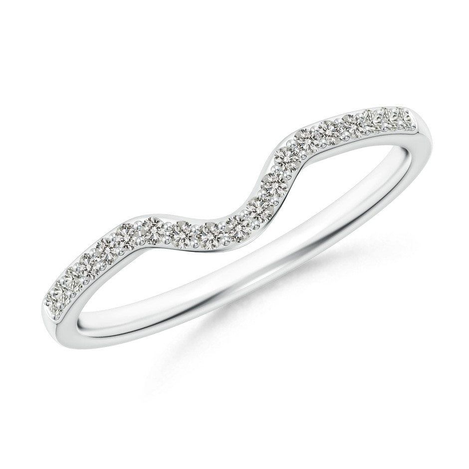 1.2mm JI2 Classic Diamond Curved Comfort Fit Women's Band in White Gold 