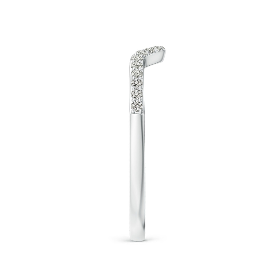 1.2mm JI2 Classic Diamond Curved Comfort Fit Women's Band in White Gold side-2