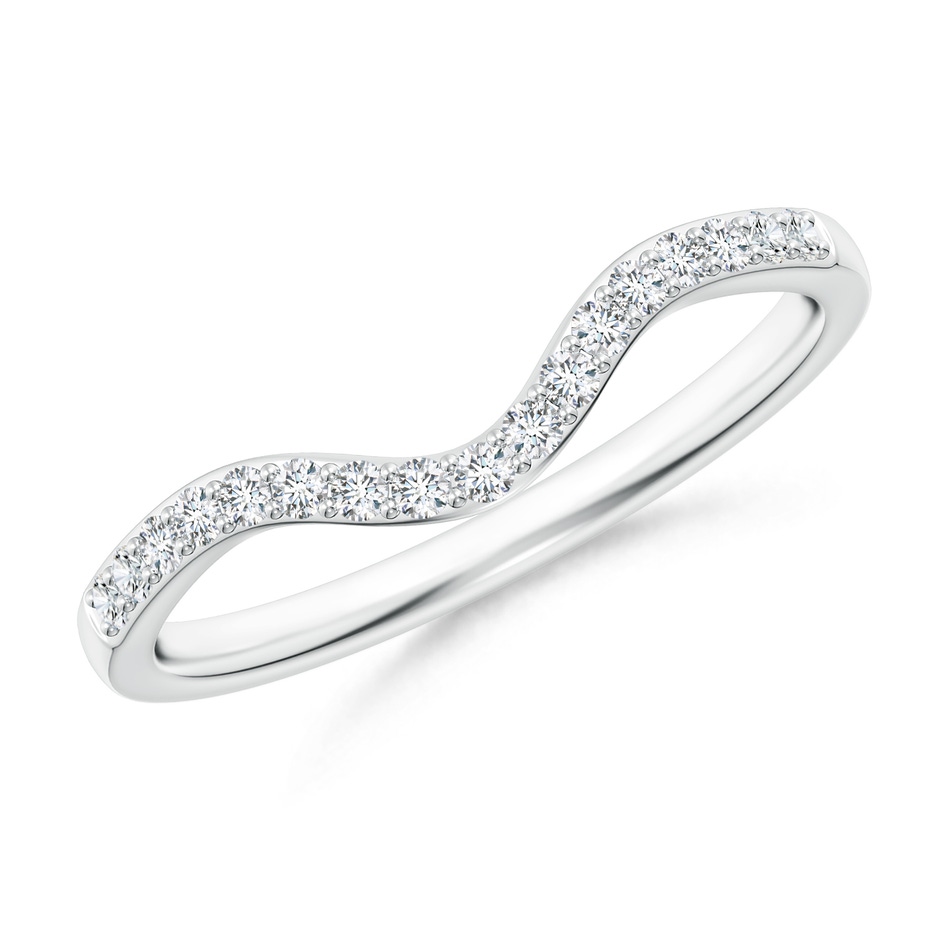 1.3mm GHVS Classic Diamond Curved Comfort Fit Women's Band in White Gold 