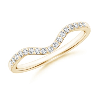 1.3mm GHVS Classic Diamond Curved Comfort Fit Women's Band in Yellow Gold