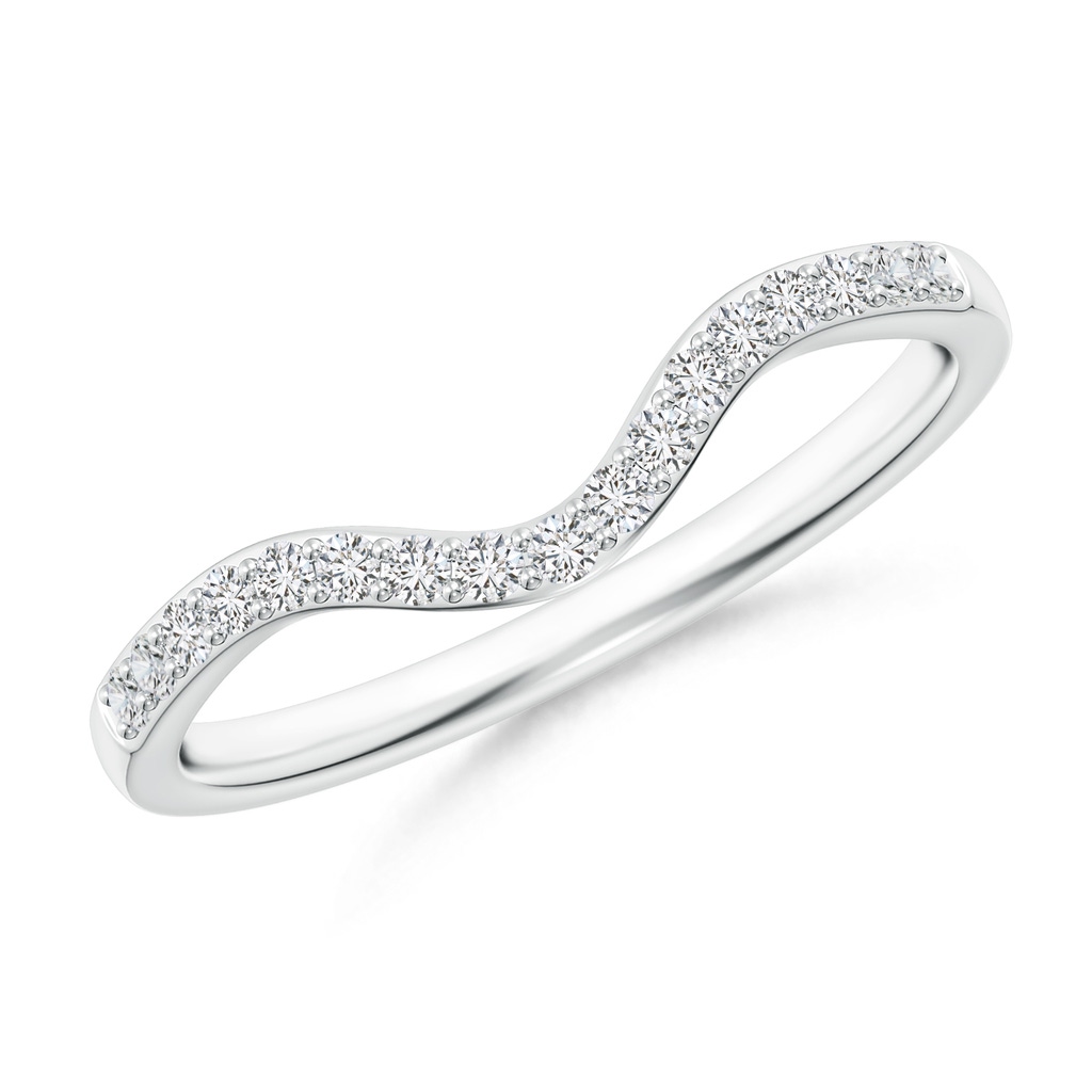 1.3mm HSI2 Classic Diamond Curved Comfort Fit Women's Band in P950 Platinum