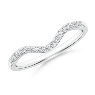 1.3mm HSI2 Classic Diamond Curved Comfort Fit Women's Band in White Gold