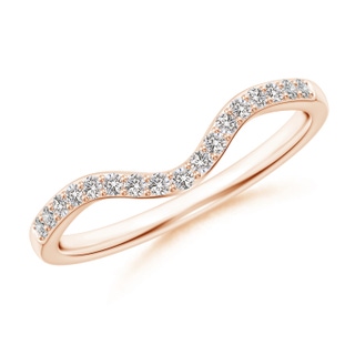 1.3mm II1 Classic Diamond Curved Comfort Fit Women's Band in Rose Gold