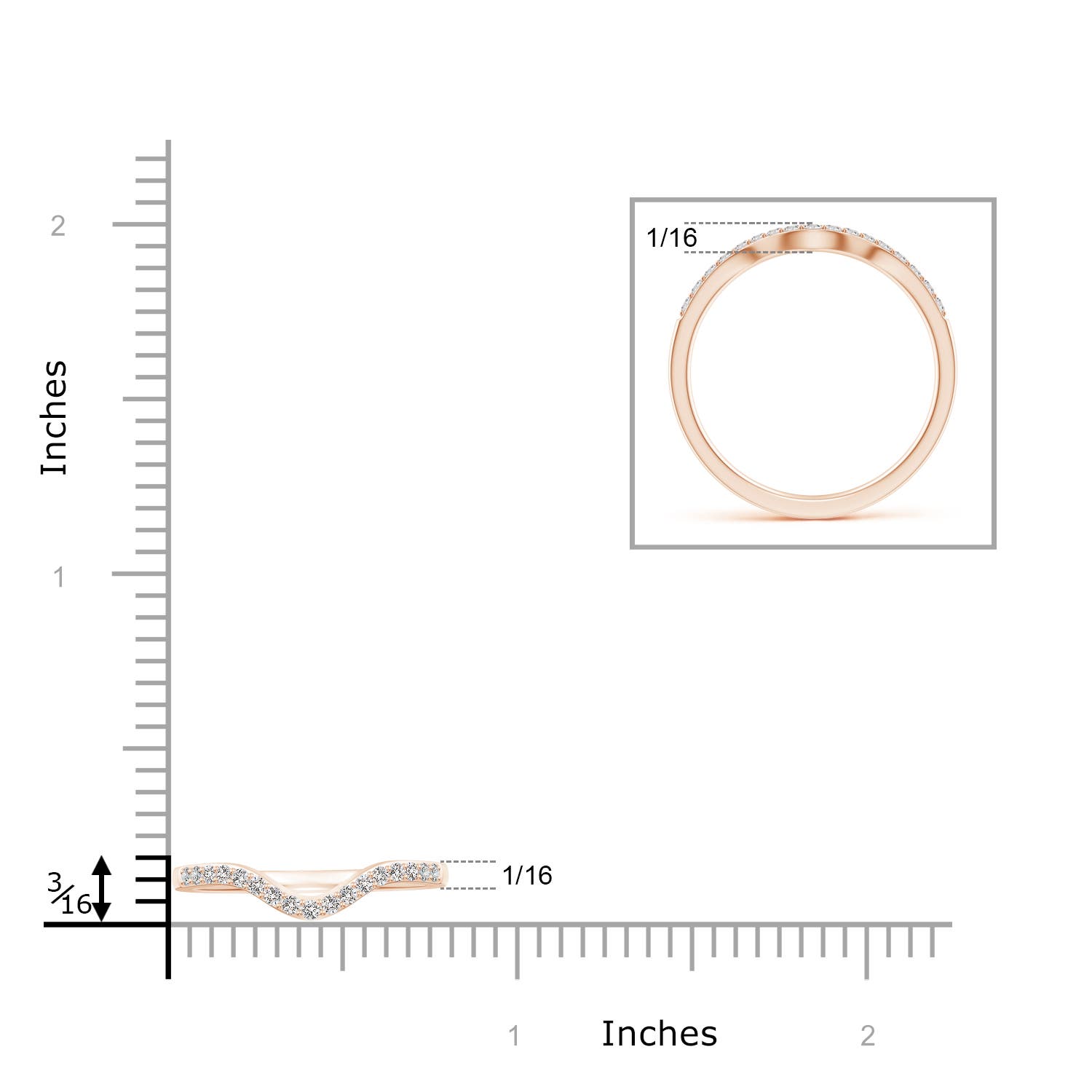 I I1 / 0.17 CT / 14 KT Rose Gold