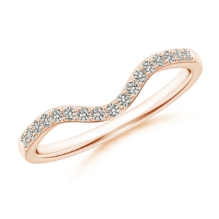 1.3mm JI2 Classic Diamond Curved Comfort Fit Women's Band in Rose Gold