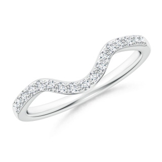 1.4mm GHVS Classic Diamond Curved Comfort Fit Women's Band in White Gold