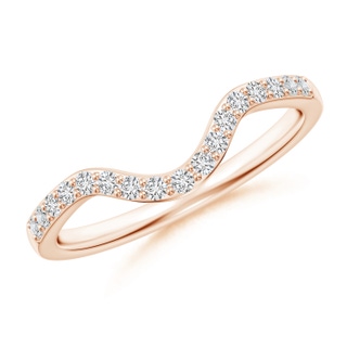 1.4mm HSI2 Classic Diamond Curved Comfort Fit Women's Band in Rose Gold