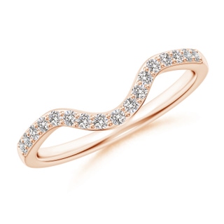 1.4mm II1 Classic Diamond Curved Comfort Fit Women's Band in Rose Gold