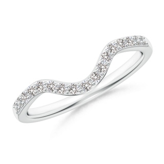 1.4mm II1 Classic Diamond Curved Comfort Fit Women's Band in White Gold