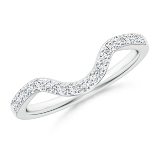 1.5mm GHVS Classic Diamond Curved Comfort Fit Women's Band in White Gold