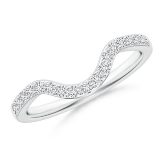1.5mm HSI2 Classic Diamond Curved Comfort Fit Women's Band in White Gold