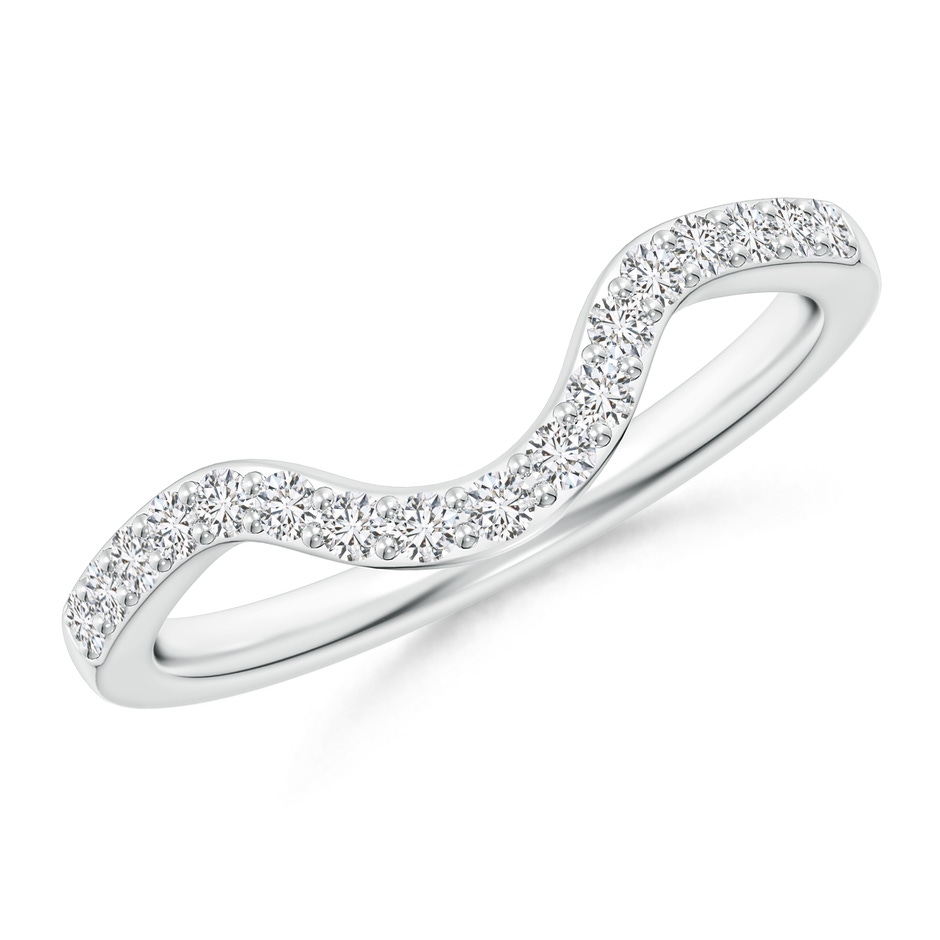 1.5mm HSI2 Classic Diamond Curved Comfort Fit Women's Band in White Gold 