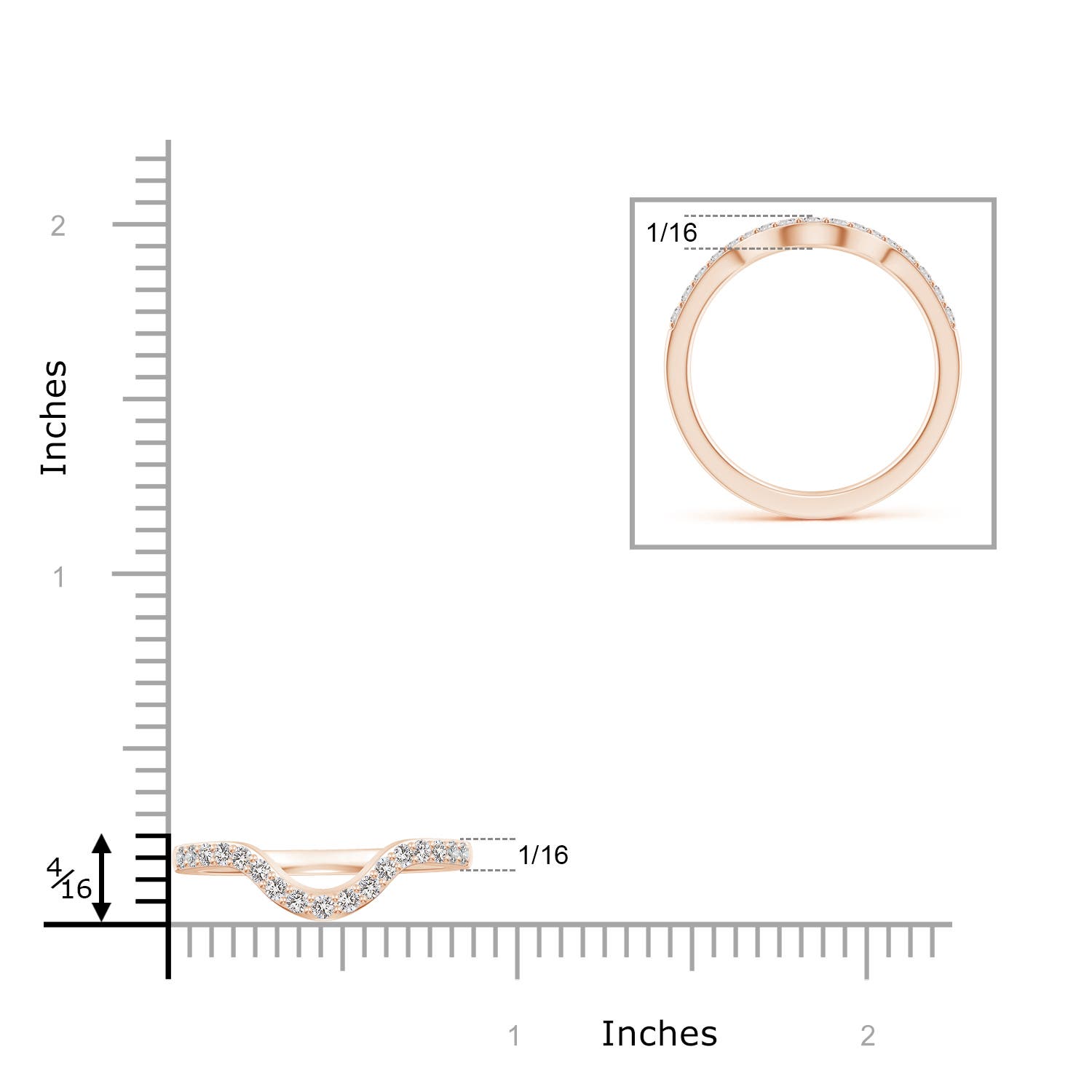 I I1 / 0.24 CT / 14 KT Rose Gold