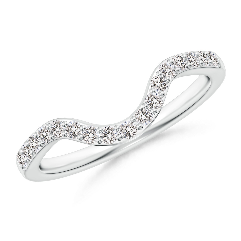1.5mm II1 Classic Diamond Curved Comfort Fit Women's Band in White Gold